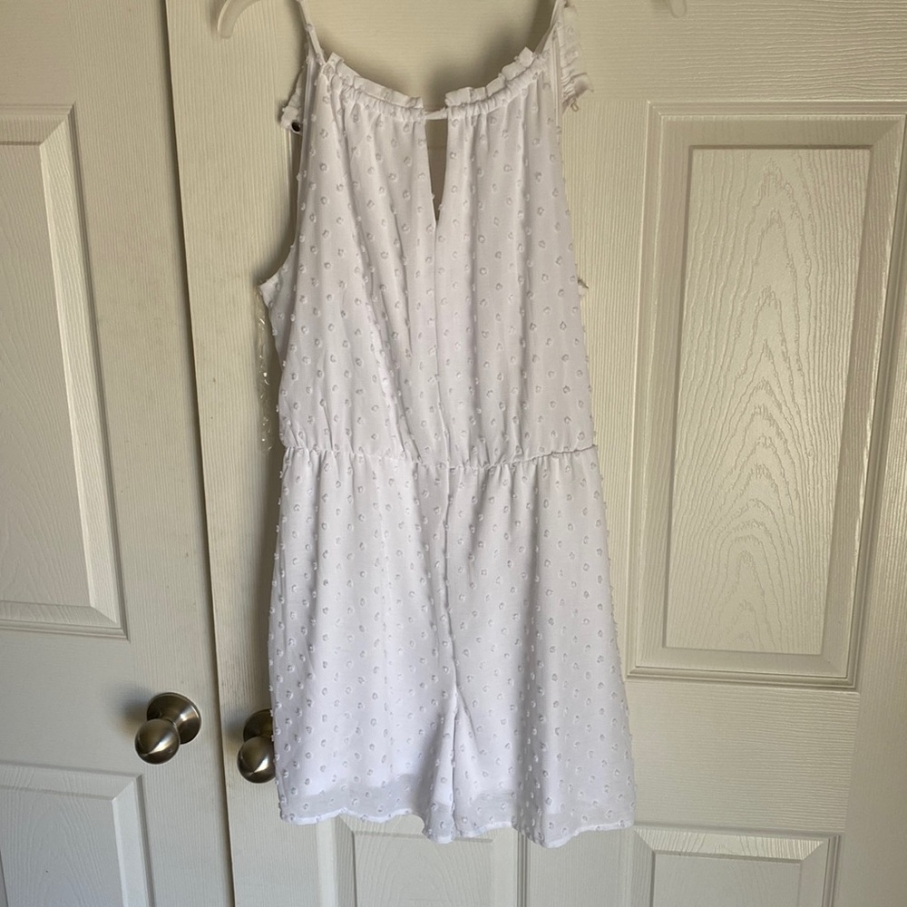 White textured romper